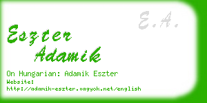 eszter adamik business card